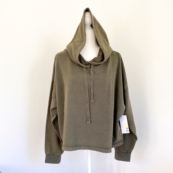 Z by Zella Serena Slouch Green Long Sleeve Hoodie - Picture 3 of 7